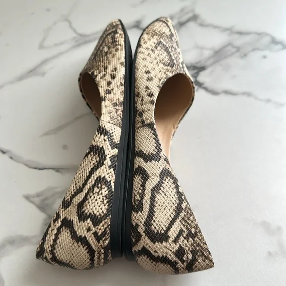 Pre owned/ Franco Sarto Snakeskin Patterned Women's Flats - Picture 13 of 15